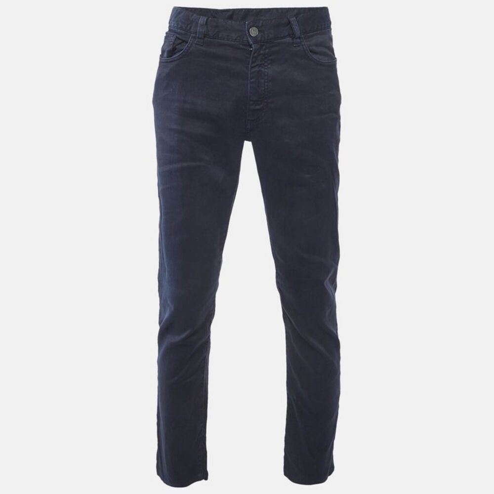 Zegna Navy Blue Denim Slim Fit Jeans L/waist 34"